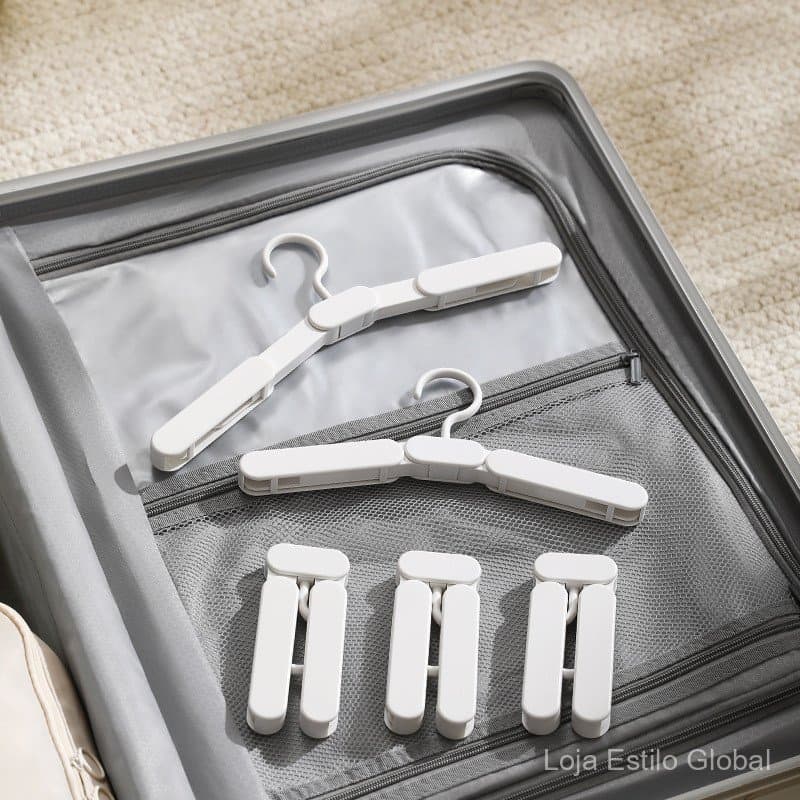 Cabide dobrável para roupas, suporte multifuncional para roupas, portátil para viagens de negócios, antiderrapante, refo