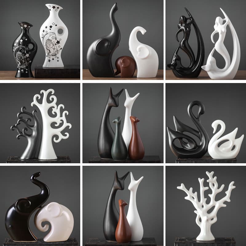 Nordic cerâmica artesanato ornamentos acessórios para casa criativo armários de TV cerâmica veados presentes EGNO