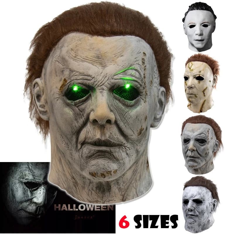 Máscara de Cosplay de Halloween de Alta Qualidade do Michael Myers, Máscara de Látex para Adultos, Fantasma, Carro, Assa