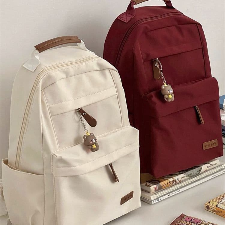 Muji mochila feminina estudante universitário versão coreana ins grande capacidade simples cor sólida mochila júnior est