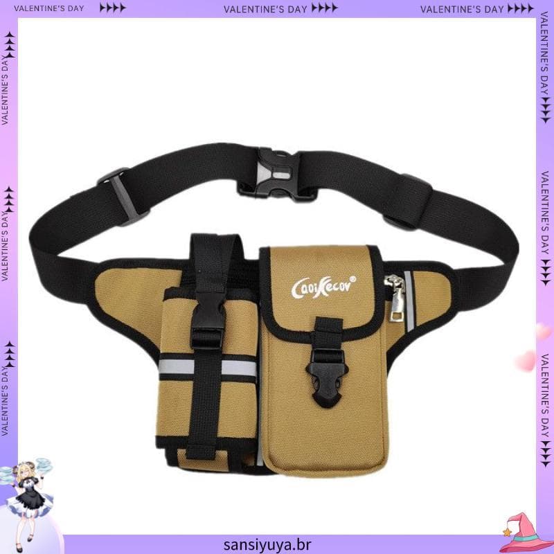 Nova bolsa de cintura à prova d'água, resistente ao desgaste, bolsa de cintura de 23 cm, bolsa de cintura multifuncional