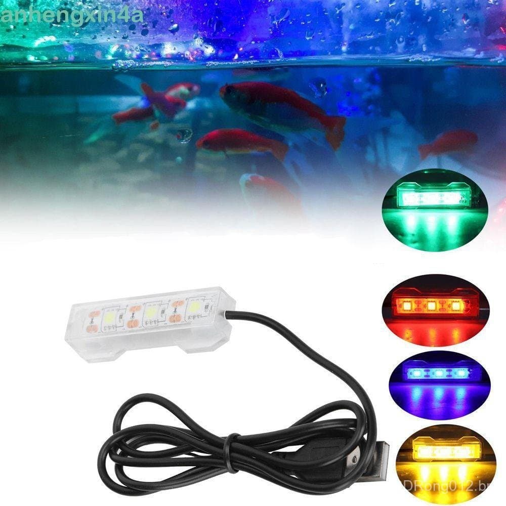 ANHENGXIN Planta Aquática Luz Lâmpadas USB Carregamento Colorido Para De Aquário Tanque De Peixes