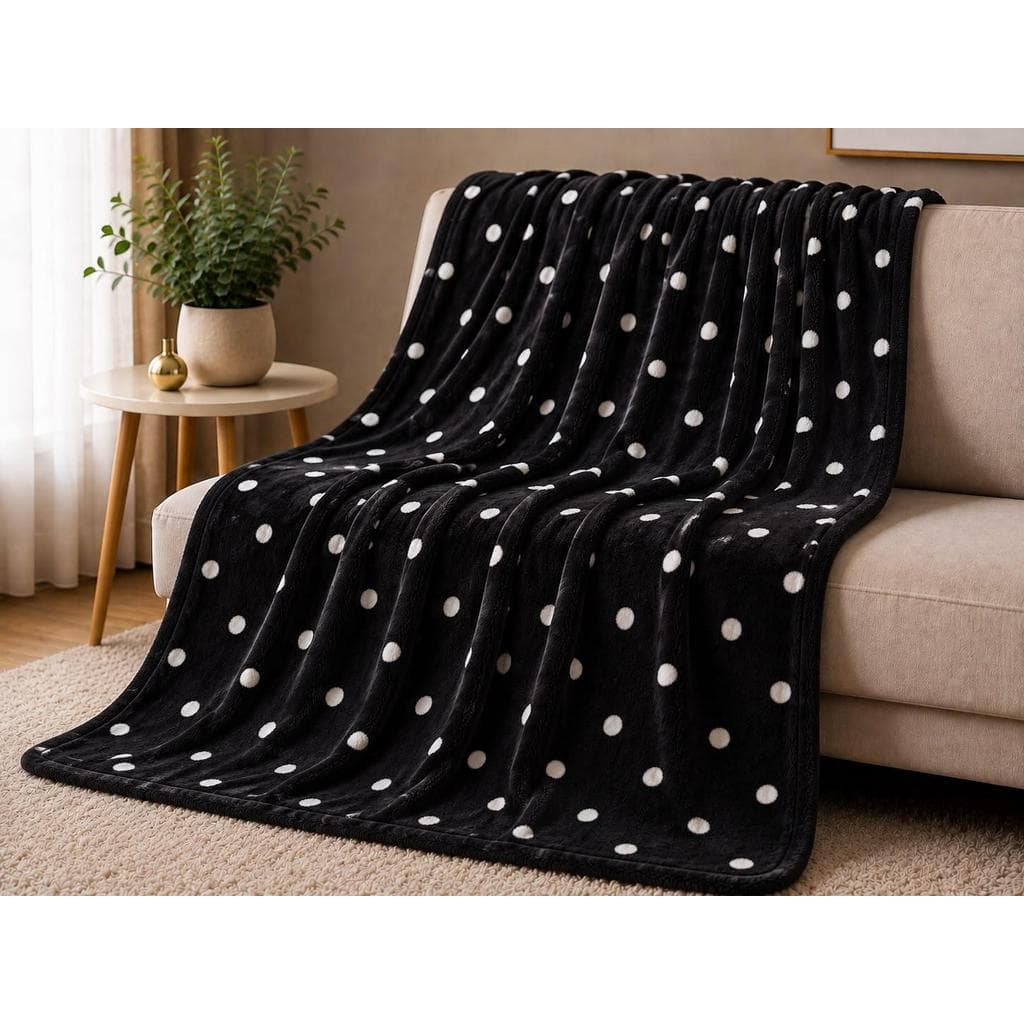 Manta Casal Poá Soft 2,00m x 1,80m Microfibra Macia Cobertor Leve para Cama e Sofá