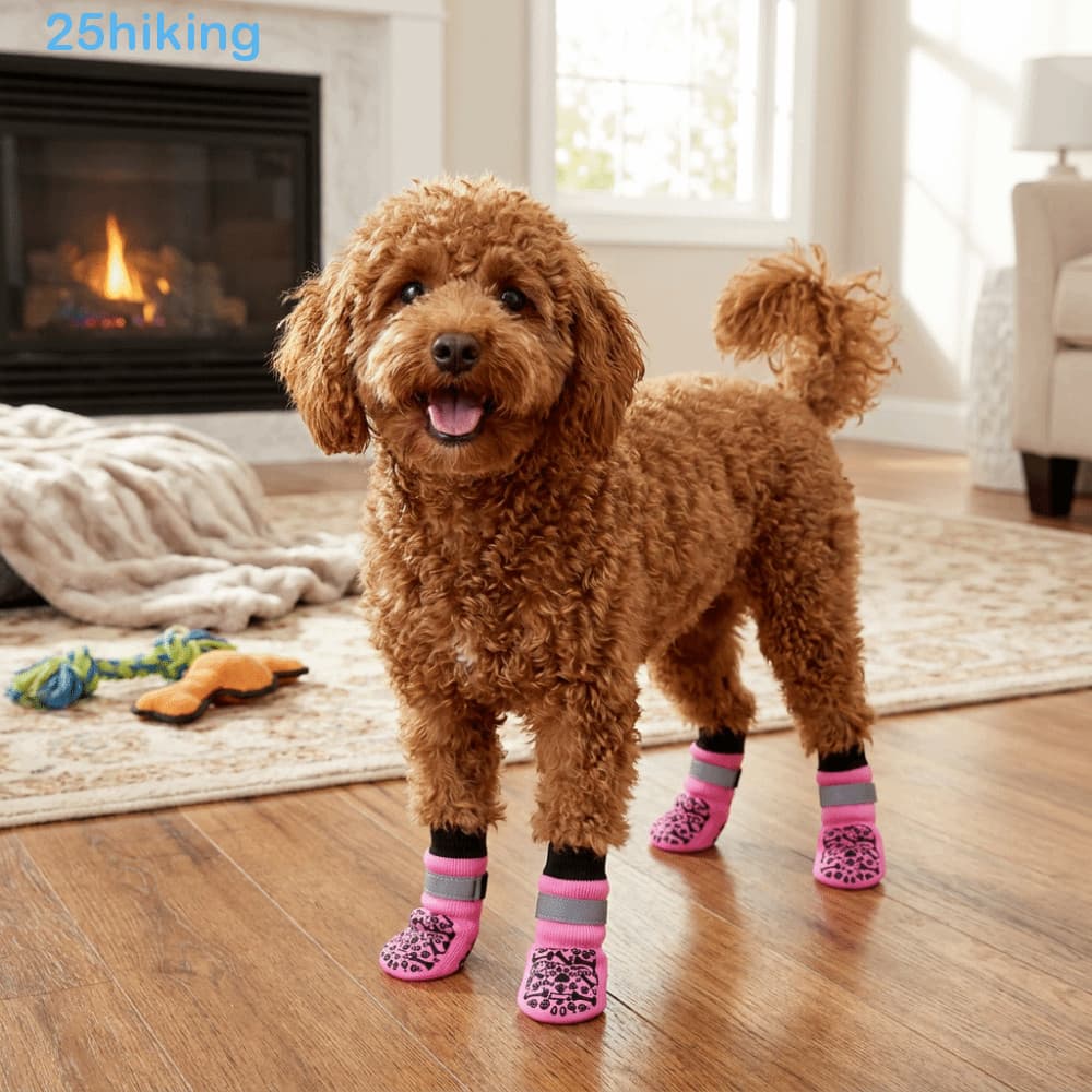 Meias Antiderrapantes Para Cães , Reflexivas Ajustáveis Sapatos De Cachorro , Capas Macias Pés Resistentes Ao Desgaste