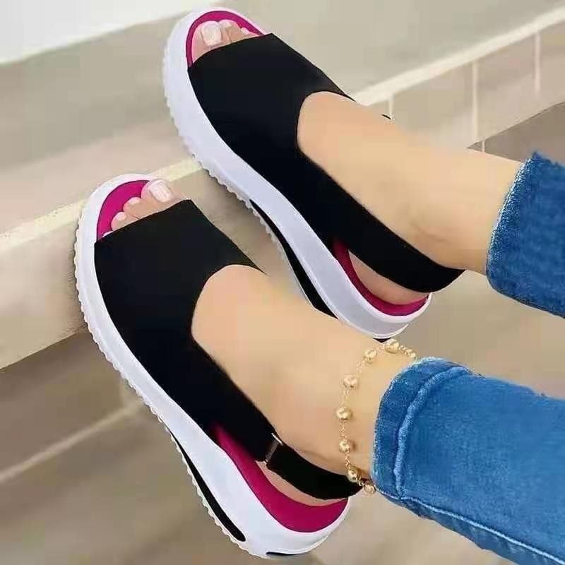 Plus Size Sapatos Femininos Sandálias De Salto De Verão Para Mulheres Sandália De Cunha Com Plataforma Sandalias Mujer C
