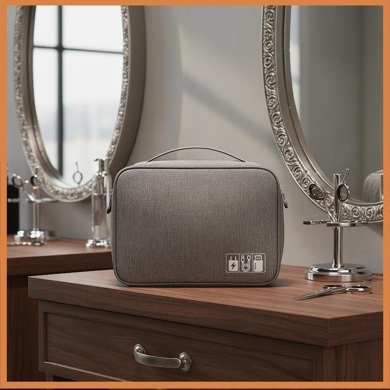 [BG] 1 Unidade De Armazenamento Para Máquina De Cortar Cabelo De Barbeiro Bolsa Organizadora De Ferramentas De Corte De