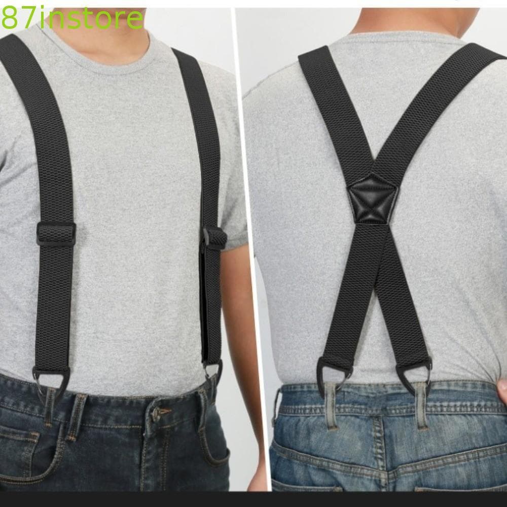 Suspensórios De Trabalho , Tipo X Resistentes De 3.8 Cm De Largura , Com 4 Fechos De Pinça Elásticos Elegantes Para Calç