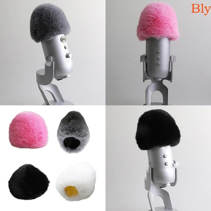 Bly Microfone Pára-Brisas Capa Protetora De Pelúcia À Prova De Vento Para Clareza Auditiva Condensador Protetor