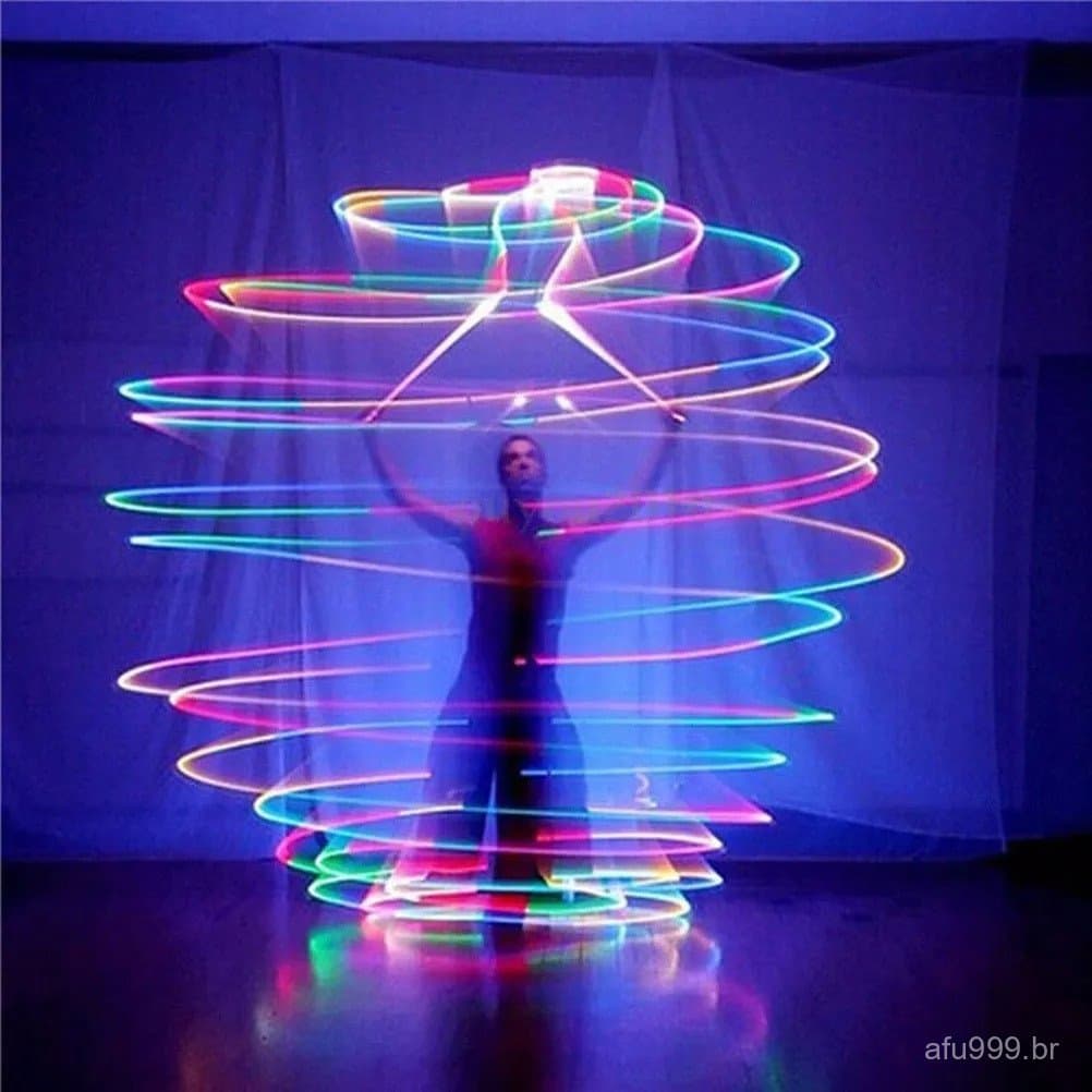 Bola De LED POI Luminosa De Dança Do Ventre Jogando yoga Acessórios De Desempenho De Palco