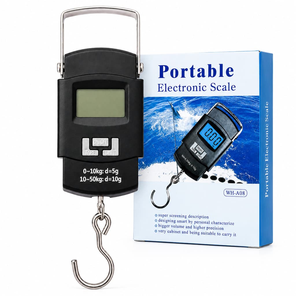 Balança Mão Digital Gancho Portátil Pesca Bolsa Mala Bagagem Até 50kg