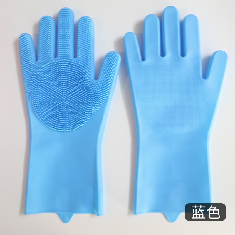 Novo estilo Anti-escaldante Silicone luvas de lavar louça cozinha esfrega luvas de limpeza isolamento térmico magia luva