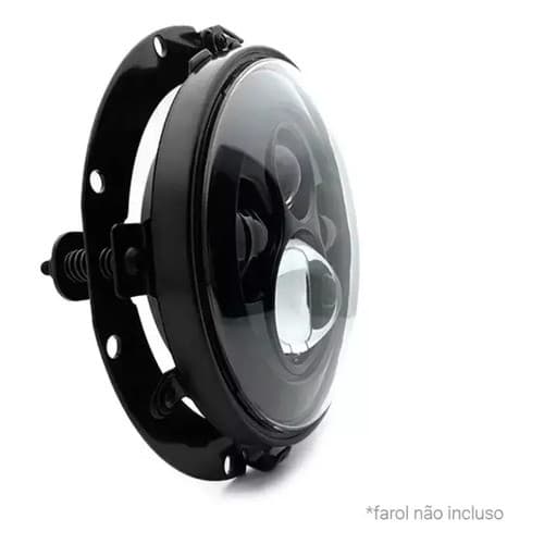 01 Suporte Farol Led 7 Polegadas Angel Eyas Universal