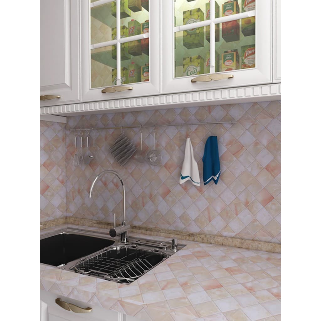 Adesivos de cozinha à prova de óleo, decoração, papel de parede autoadesivo, banheiro, banheiro, à prova d'água, peitori