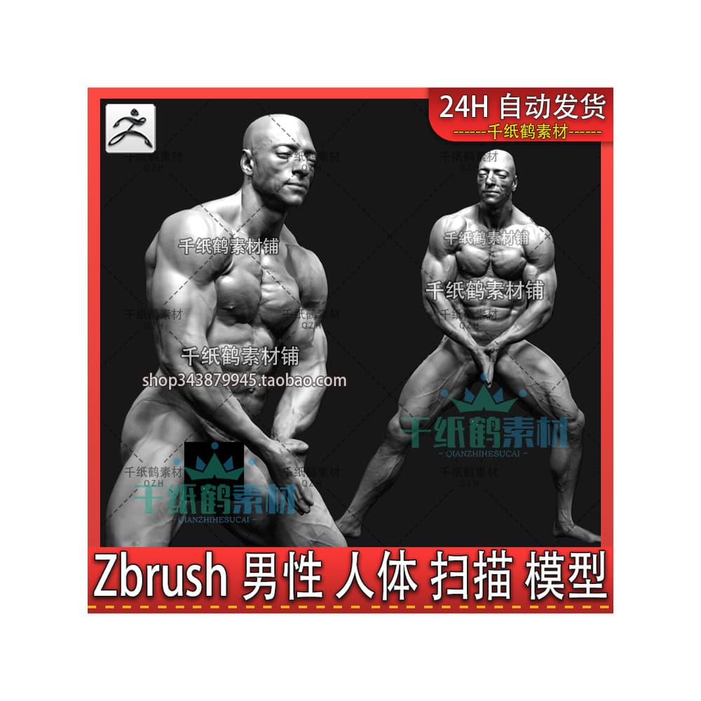 Zbrush estrutura muscular corporal masculina realista Abs peito músculo braço 3D digitalização postura gravura modelo st