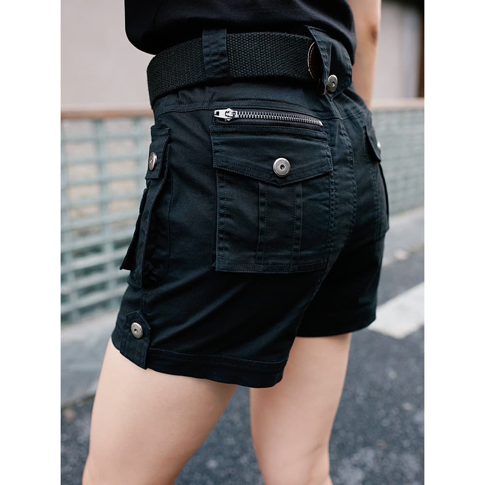 Macacão de verão Shorts feminino 2026 novo estilo de venda quente estiramento cintura alta mais magro olhar camuflagem D