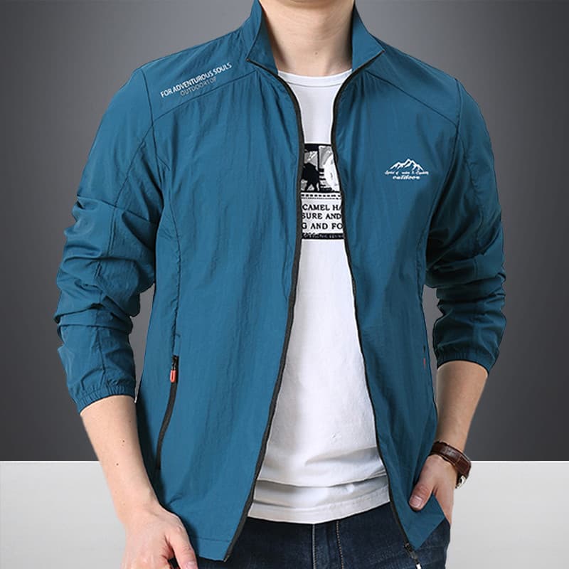 Roupas de proteção solar masculinas ultrafinas Anti-ultravioleta gola alta protetor solar roupas de secagem rápida jaque