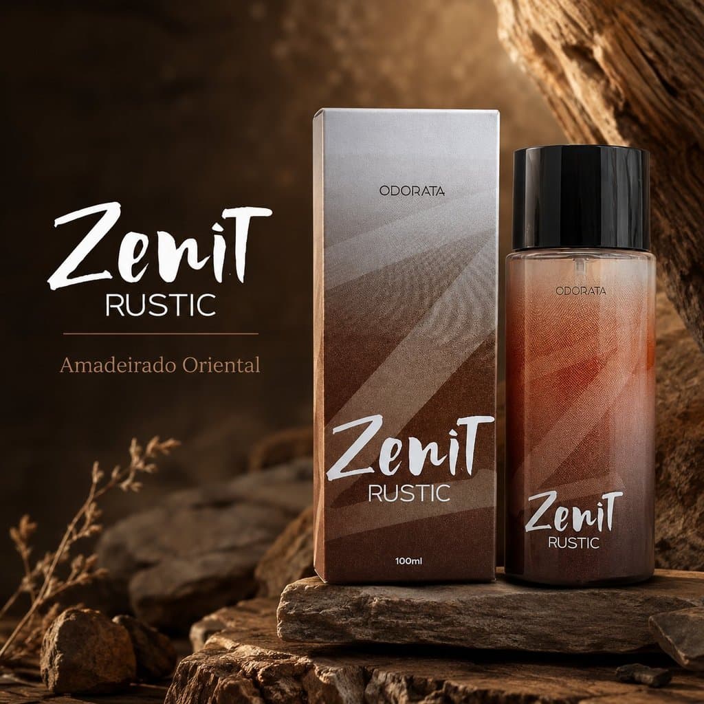 Perfume Masculino  Zenit Rustic Fragrância Amadeirada Oriental Para Uma Presença Marcante 100ml Odorata