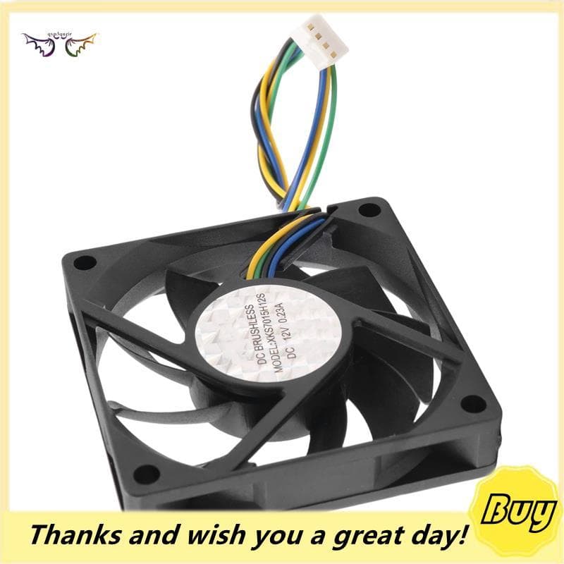 70x70x15mm 12V 4 Pinos PWM PC Computador Caso CPU Cooler Ventilador De Resfriamento Preto