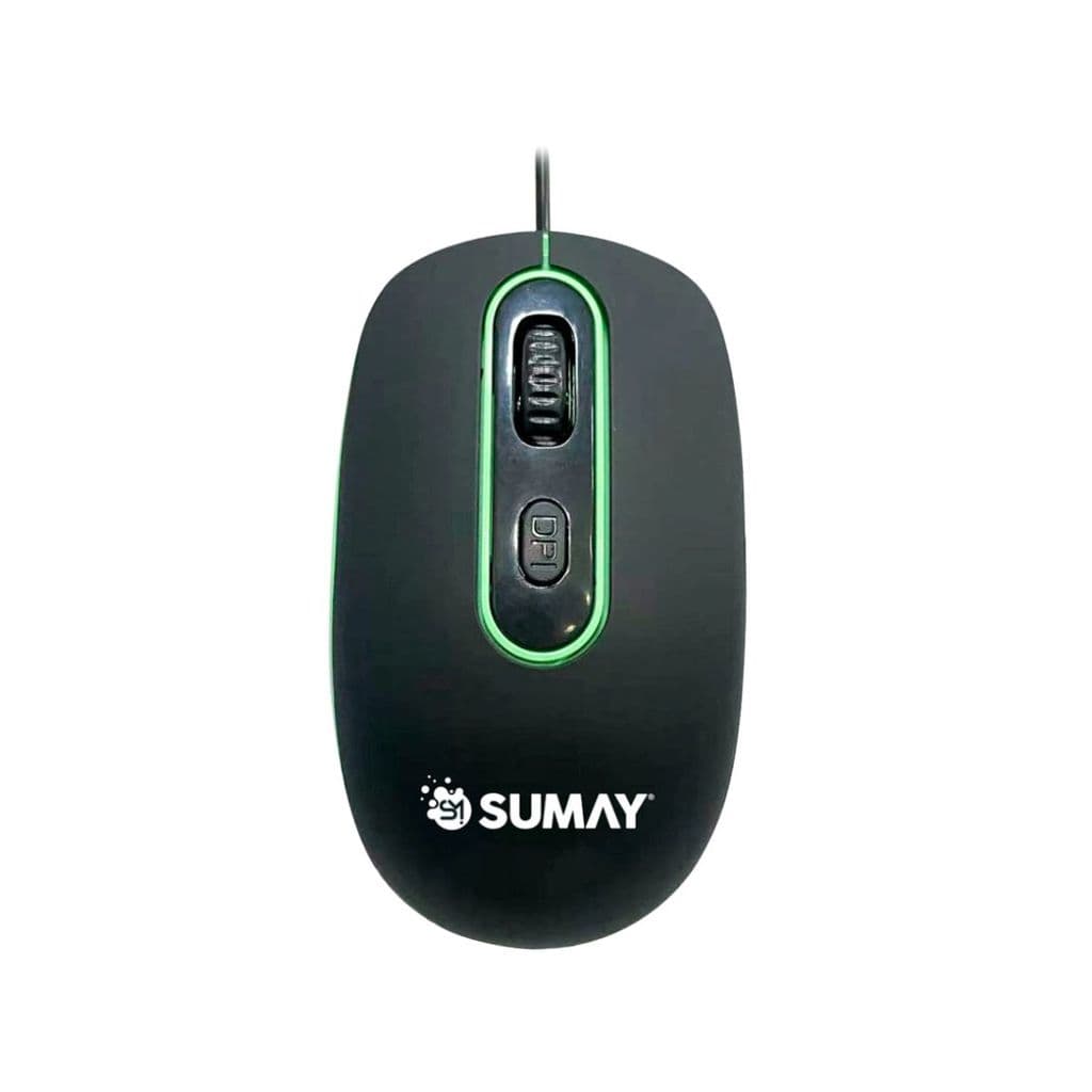 Mouse Com Fio Optico Usb 1800dpi Mo1312 Preto Sumay