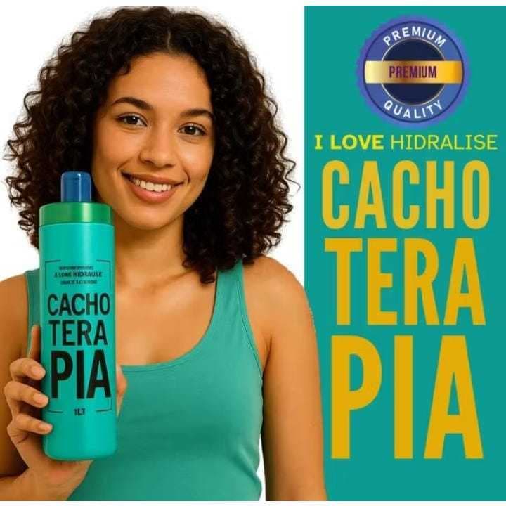 Lisoterapia Creme de Pentear Cachoterapia Cabelos Cacheados 1Litro - Super Definição e Hidratação