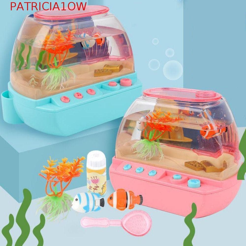 PATRICIA1OW Mini Simulação De Tanque De Peixes , Brinquedo De Aquário Artificial Iluminado De Desenho Animado , Falso