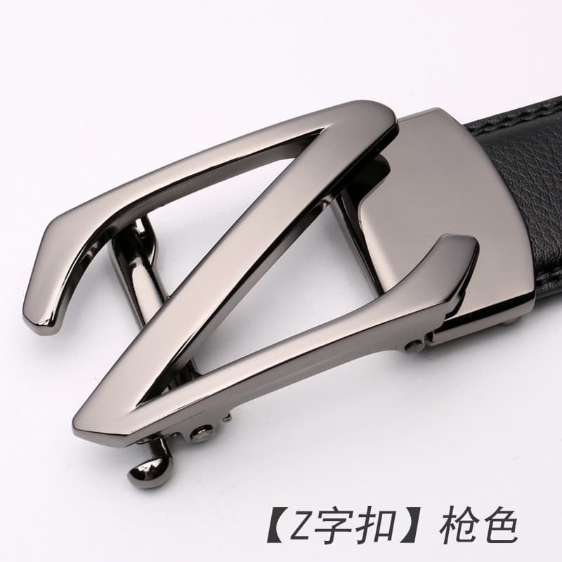 Cinto masculino genuíno versão coreana na moda jovens estudantes fivela automática calças cinto All-Match Casual cinto m