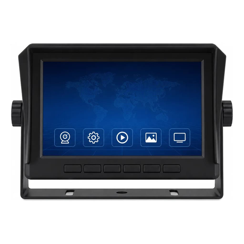 Monitor Veicular Generico 7004 Tela Hd 7" Dvr Para 4 Câmeras