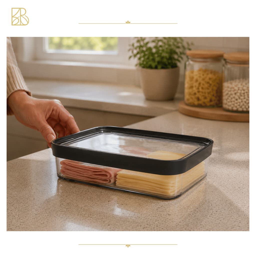 Pote Hermético Premium 1,1L para Frios e Alimentos | Organizador de Geladeira