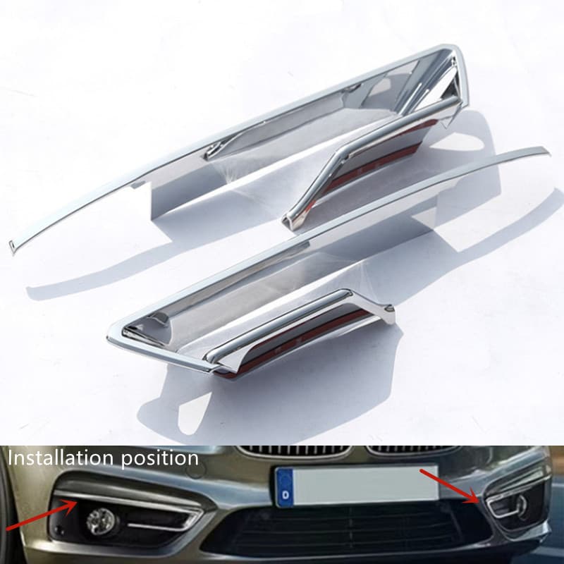 ABS Frente Do Carro Luz De Nevoeiro Lâmpada Decorativa Guarnição Tiras Apto Para BMW Série 2 Esporte/Edição Viagem F45 F