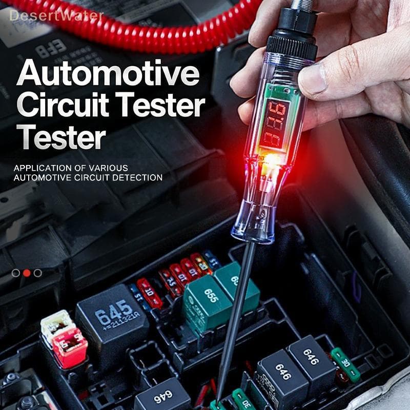 < DesertW > 3V 120V Teste De Sonda De Diagnóstico De Carro Penpact Testador De Circuito Automotivo Com Capa Protetora Pa