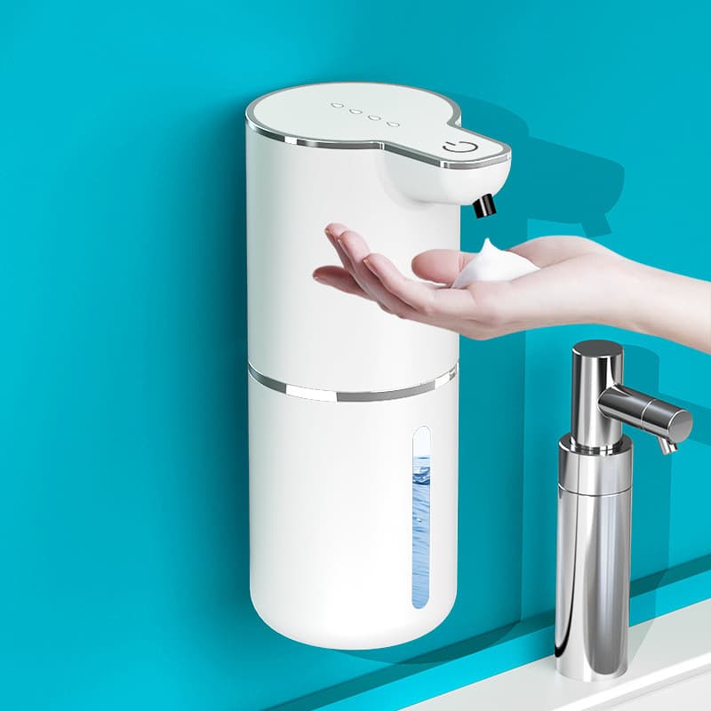 Dispenser Automático de Sabonete com Sensor Infravermelho –  Recarregável USB-C 380ml para Espuma e Sabonete Líquido