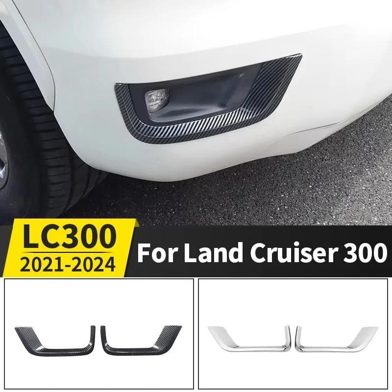 Tira De Decoração Da Lâmpada De Nevoeiro Dianteira Para Toyota Land Cruiser 300 2021-2025 LC300 Acessórios Cromados Exte