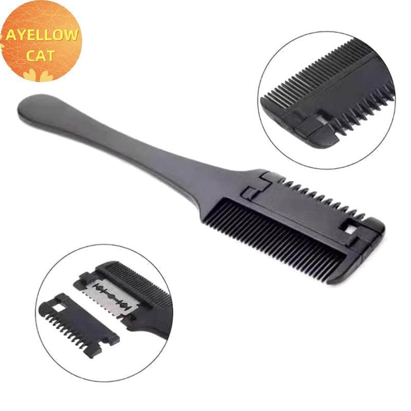 AYellowcat 1 Pcs Pente De Corte De Cabelo Bla Lidar Com Escovas Navalha Trimmin Ferramentas De Estilo De Salão De Cabele