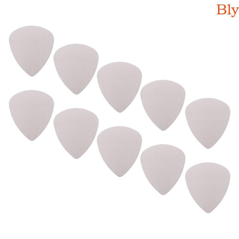 Bly 10 Peças Palhetas De Guitarra De Metal Sons Brilhantes Palheta Aço Inoxidável Para Elétrica Baixo Ukulele