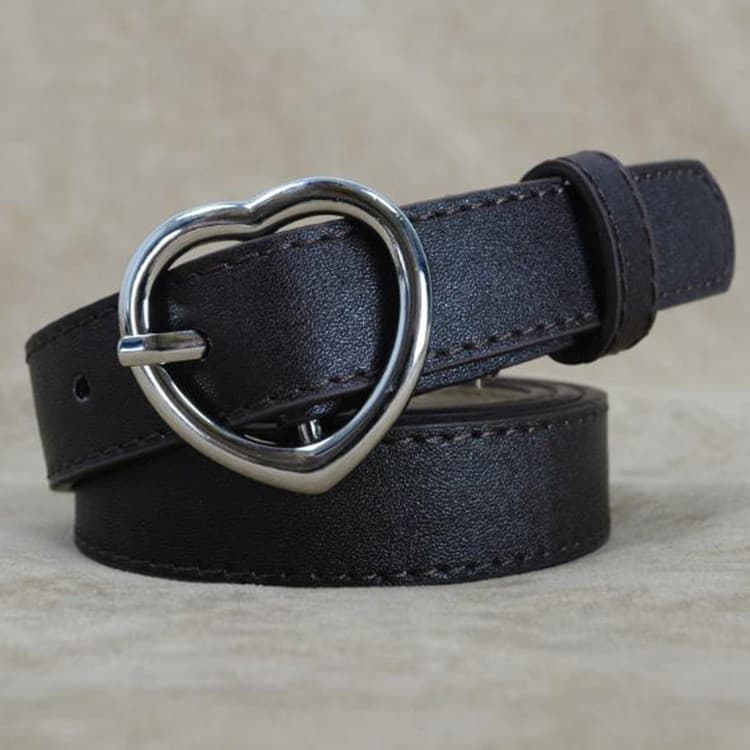 2017 Popular cinto história loja de roupas fonte de compra pêssego coração amor fivela cinto exclusivo 2.3cm de largura