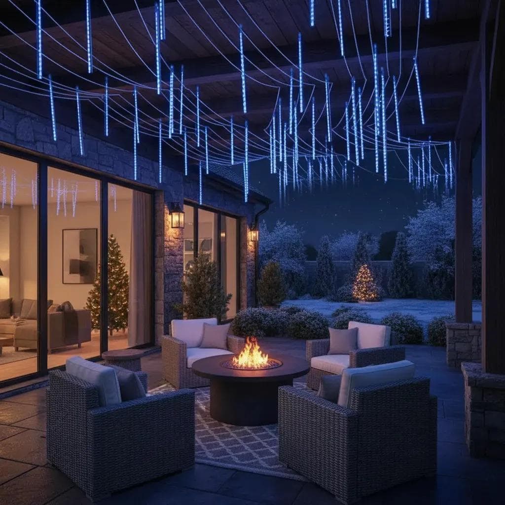 Vipilumina Cascata 8tubos  Super Leds 50cm Bastão 3metros COM MACHO FEMEA OU 30CM 3METROS SEM MACHO FEMEA Meteoro Bivolt