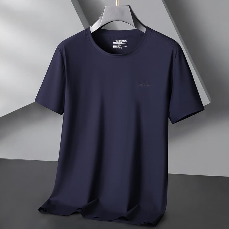 Fatty Brother 2026 gelo seda manga curta camiseta masculina Plus Size esportes roupas superiores gordo verão em torno do