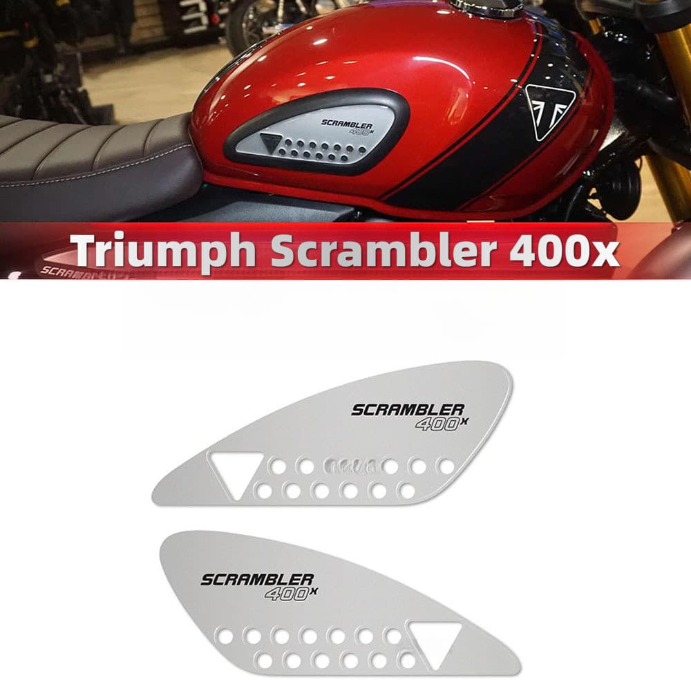 Adesivo para tanque de combustível da motocicleta Triumph Scrambler 400x, acessórios de proteção antiderrapantes e antid
