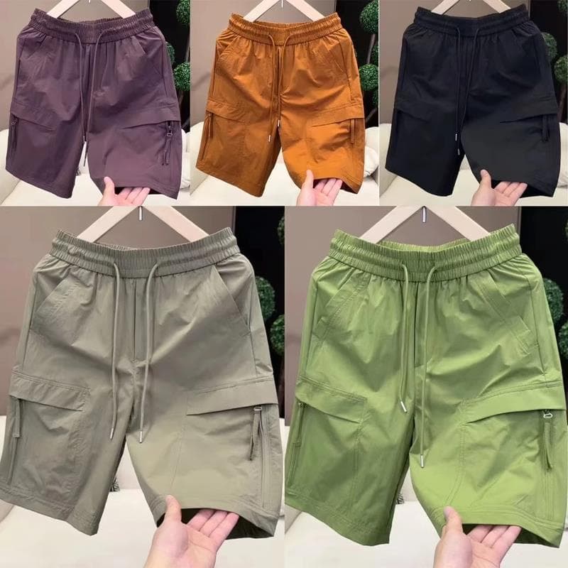 T na moda novo estilo shorts masculinos verão Casual na moda All-Match Multi-bolso shorts masculinos dopamina verão