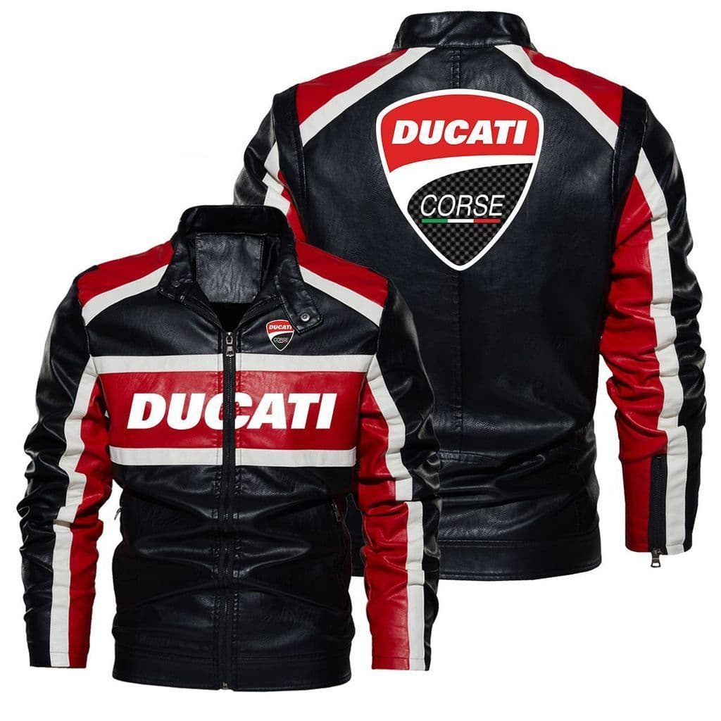 Jaqueta Masculina De Couro PU Com Gola Alta Para Motocicleta Casaco Casual De Motociclista Slim Fit Business Outdoor Par