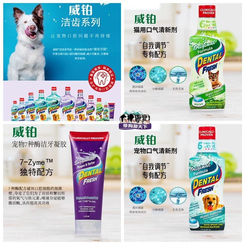 Americano dentalfresco dental fresco Pet pasta de dente gatos cães remover mau hálito remover respiração Anti-Calculus