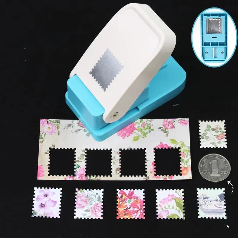 Furador de Papel 2,5x2,1cm Formato Selo Dentado para Artesanato e Cartões