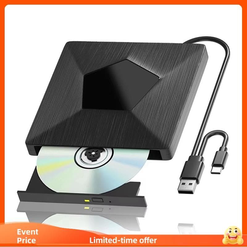 Queimador De Unidade Bluray Externo 3D Portátil Óptica Externa BD/CD/DVD Drive Player Para PC Laptop