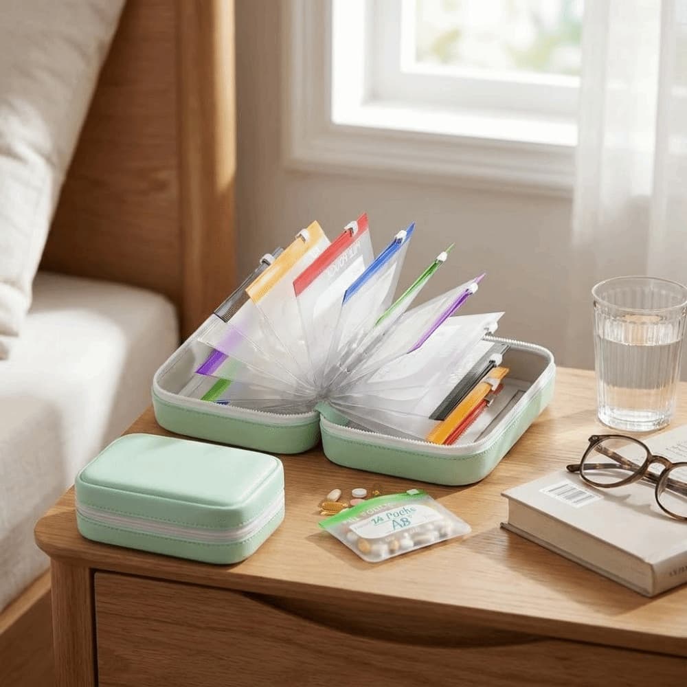 Conjunto De Bolsa Para Comprimidos À Prova D'água EXPEN , Organizador Portátil De Vazamentos De 7 Dias , Saco De Armazen