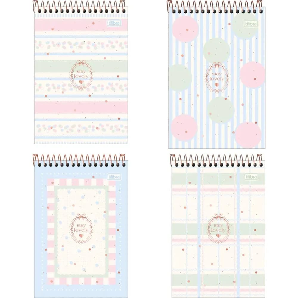 Caderno Pequeno Vertical 1/4 Soho 80f Tilibra