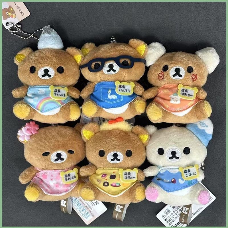 QL2 Rilakkuma Plushie Estilo Japonês Sumida Aquário Loja Gerente Bonito Boneca De Pelúcia Saco Charme Chaveiro