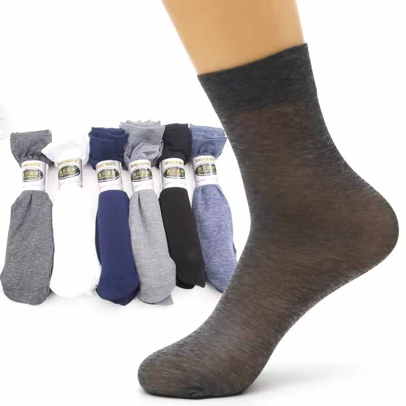 Meias masculinas de verão respirável meias de tubo médio desodorante meias de algodão mercerizado meias curtas masculina
