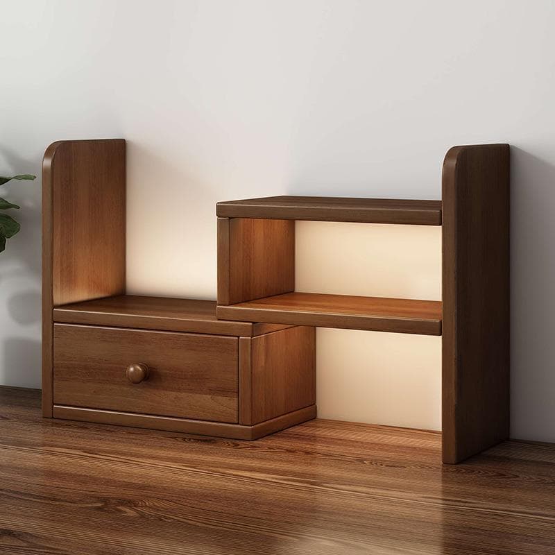 WB estante de mesa de madeira maciça, prateleira de mesa simples para uso doméstico, Rack de armazenamento multicamadas,