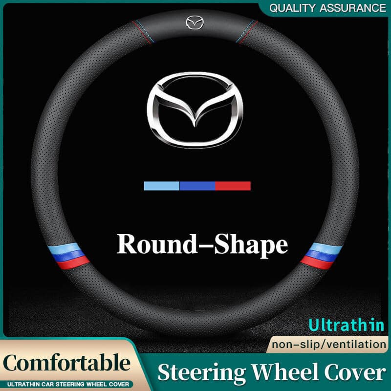 [Novo] Capa de Volante de Couro MAZDA para Mazda 2 3 5 6 8 BT-50 CX5 CX7 CX3 CX9 CX30 2020 2021 2023 2022 Acessórios Aut