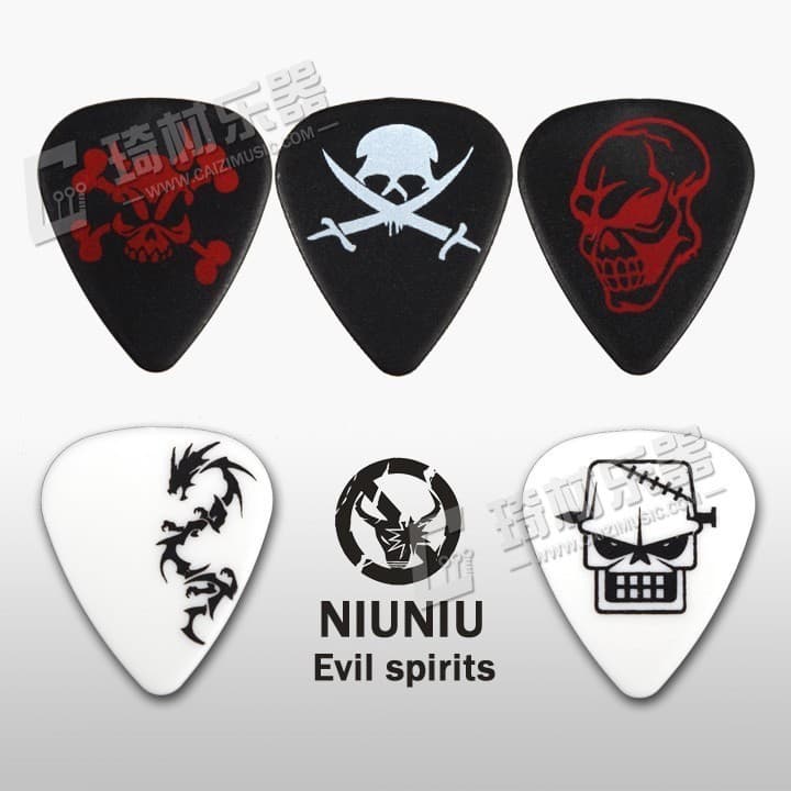 Instrumentos musicais de Material Qi Niu Pick Classic Series Evil Guitar Pick 1.00mm
